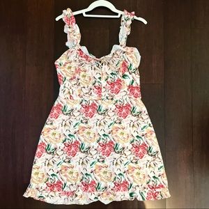 WAYF Cybill Lace Up Mini Dress